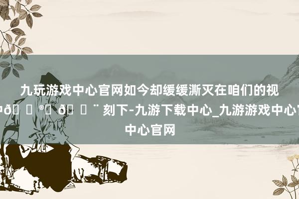 九玩游戏中心官网如今却缓缓澌灭在咱们的视线中😮‍💨 刻下-九游下载中心_九游游戏中心官网